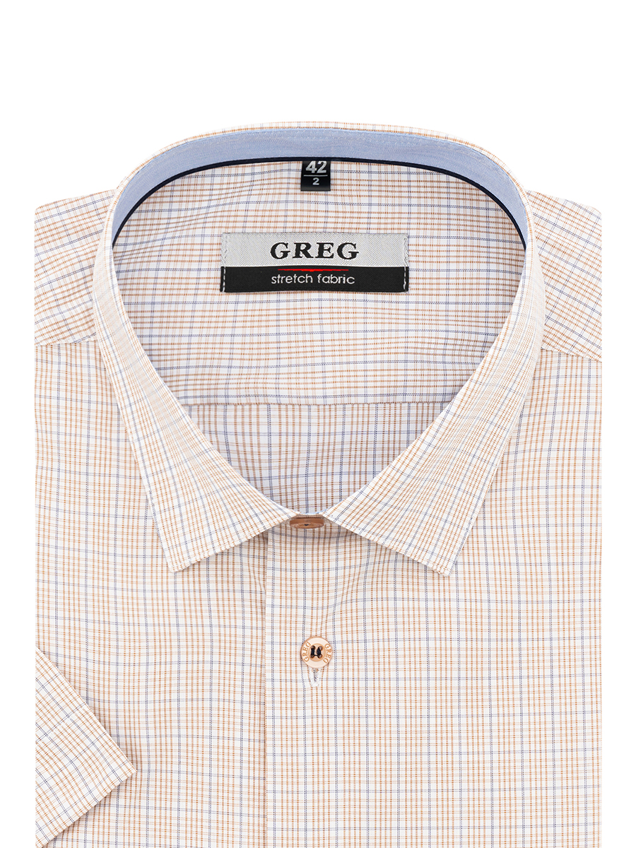 

Рубашка мужская Greg 00-00001363 бежевая 39, Бежевый, 00-00001363