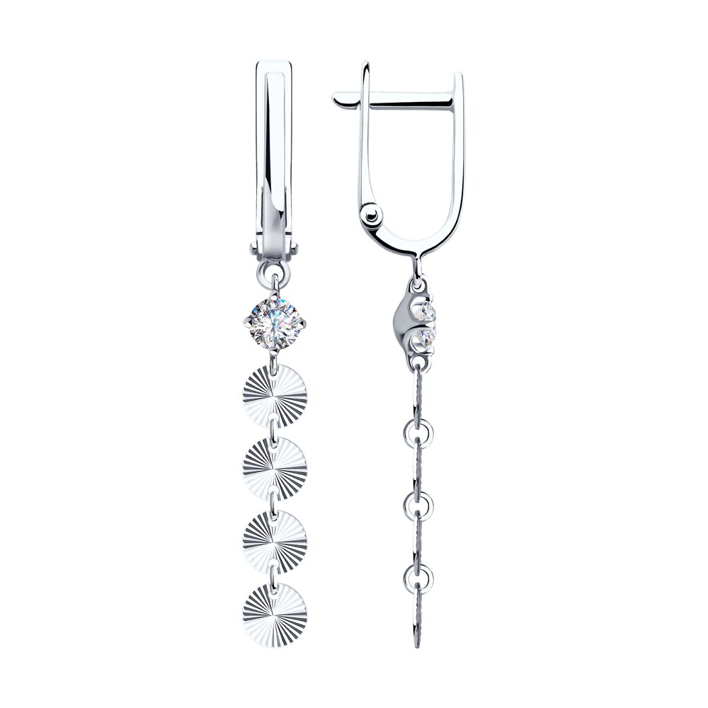 

Серьги из серебра с фианитом Diamant 94-121-01425-1, 94-121-01425-1