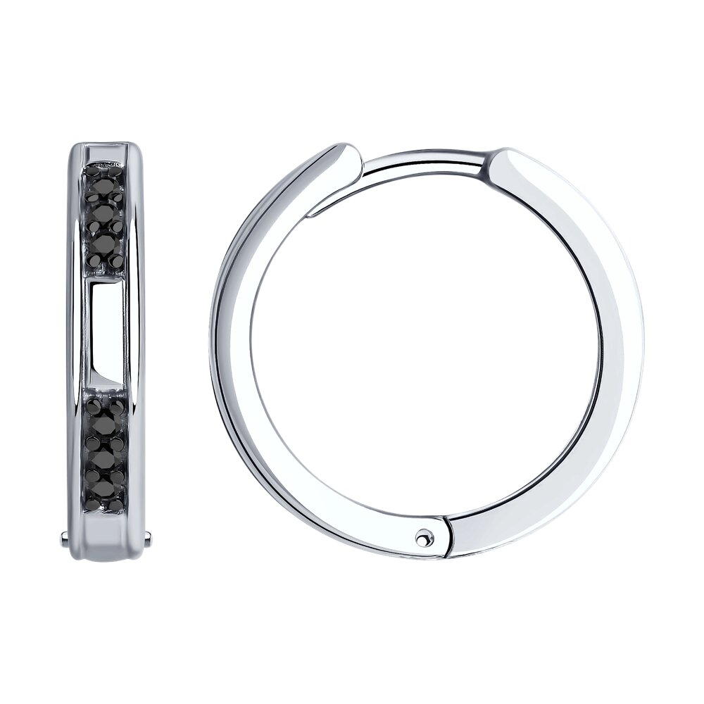 

Серьги конго из серебра Diamant 94-120-01632-1, фианит, 94-120-01632-1