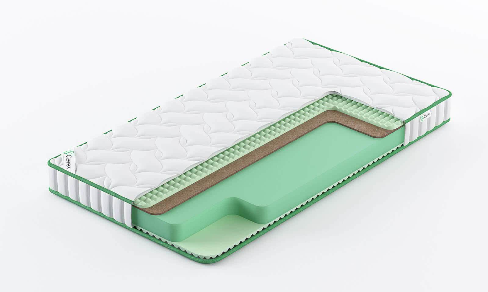 

Матрас Clever Action Hard Slim 135x190, Белый, CLEVER ACTION HARD SLIM