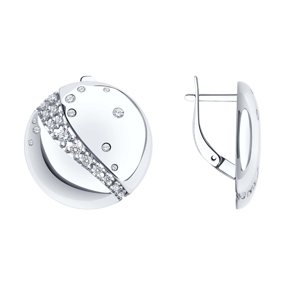 

Серьги из серебра с фианитом Diamant 94-120-01545-1, 94-120-01545-1