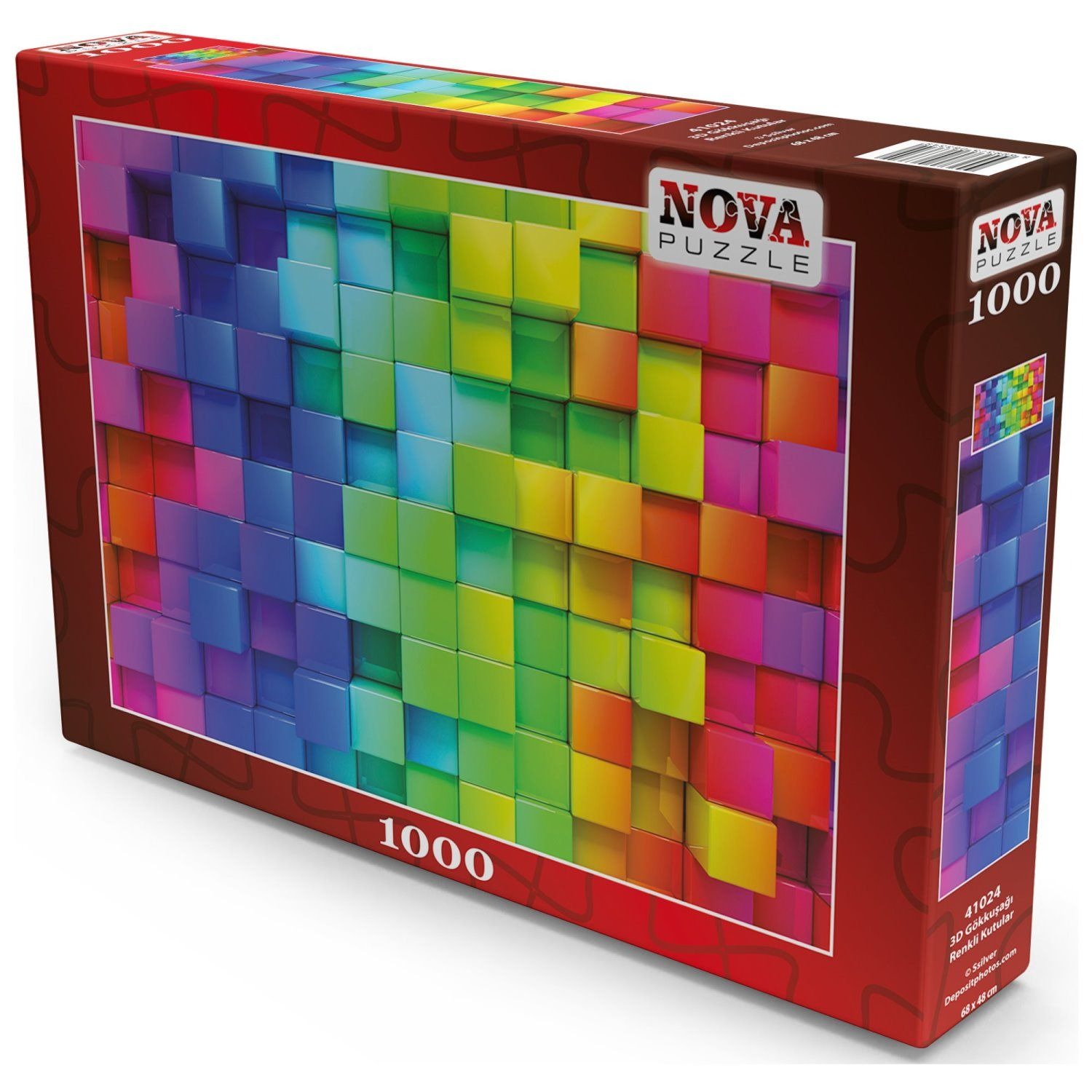 

Пазл Nova Puzzle 1000 дет 3D коробки радужного цвета, NVградиент