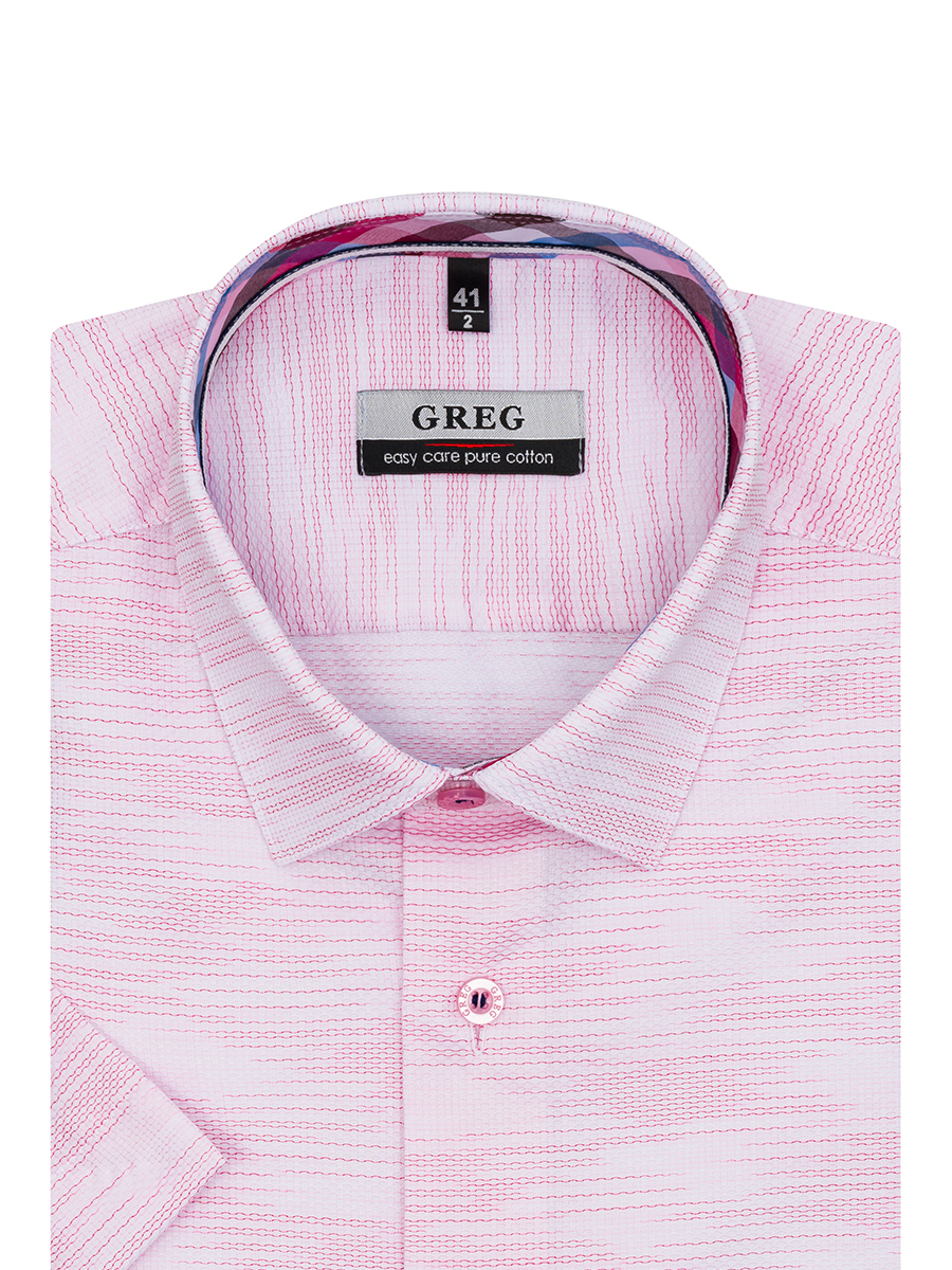 

Рубашка мужская Greg 00-00001323 розовая 41, Розовый, 00-00001323