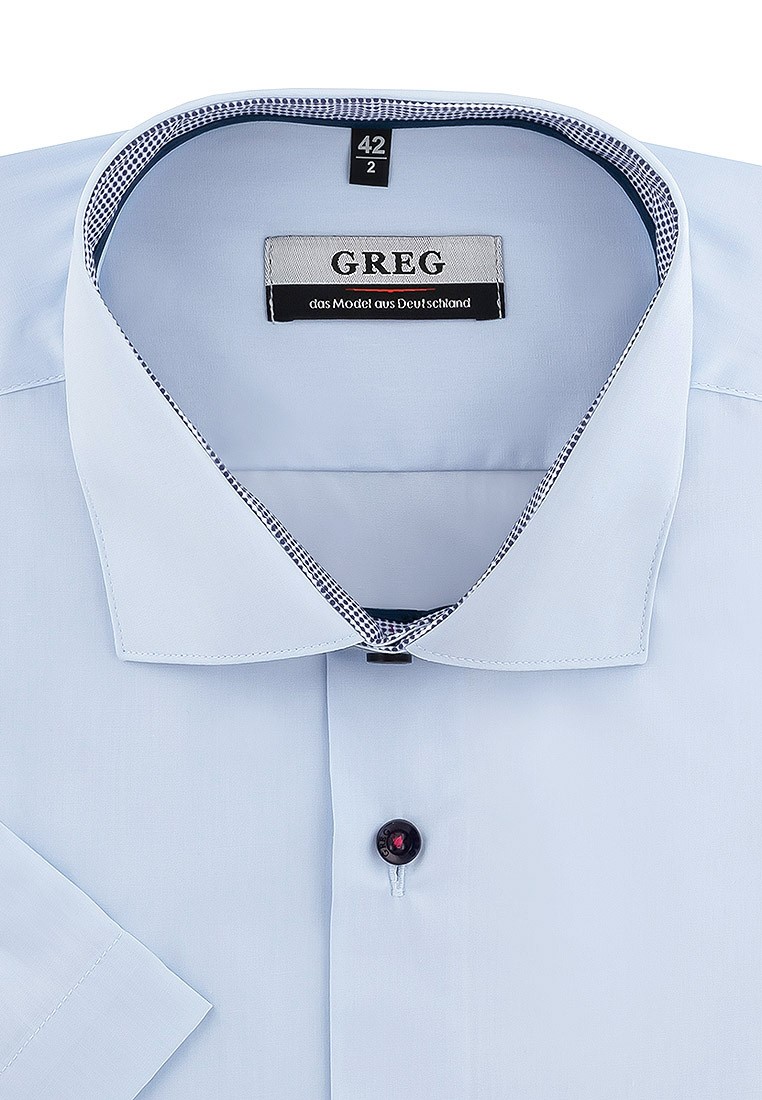 

Рубашка мужская Greg 01-00014299 голубая 39, Голубой, 01-00014299