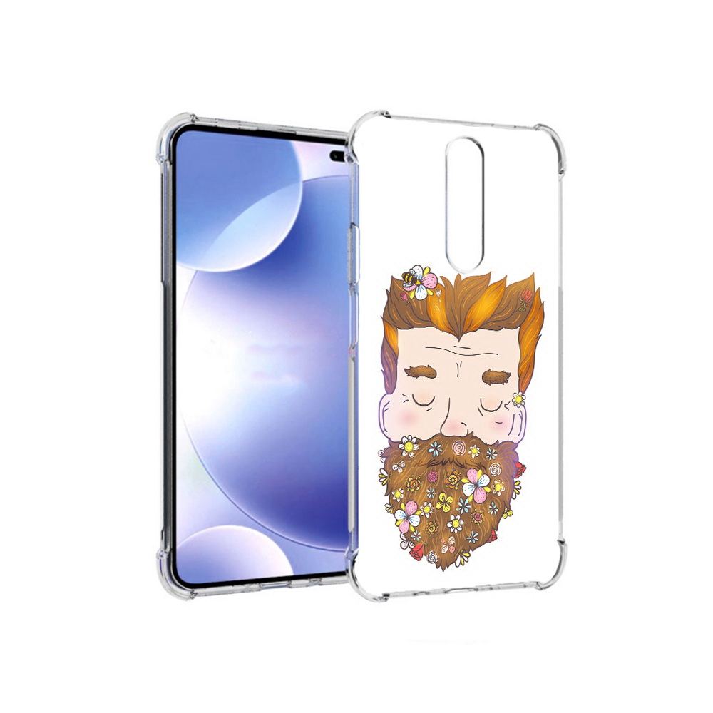 

Чехол MyPads Tocco для Xiaomi Redmi k30 мужчина с цветами в бороде (PT226950.302.489), Прозрачный, Tocco