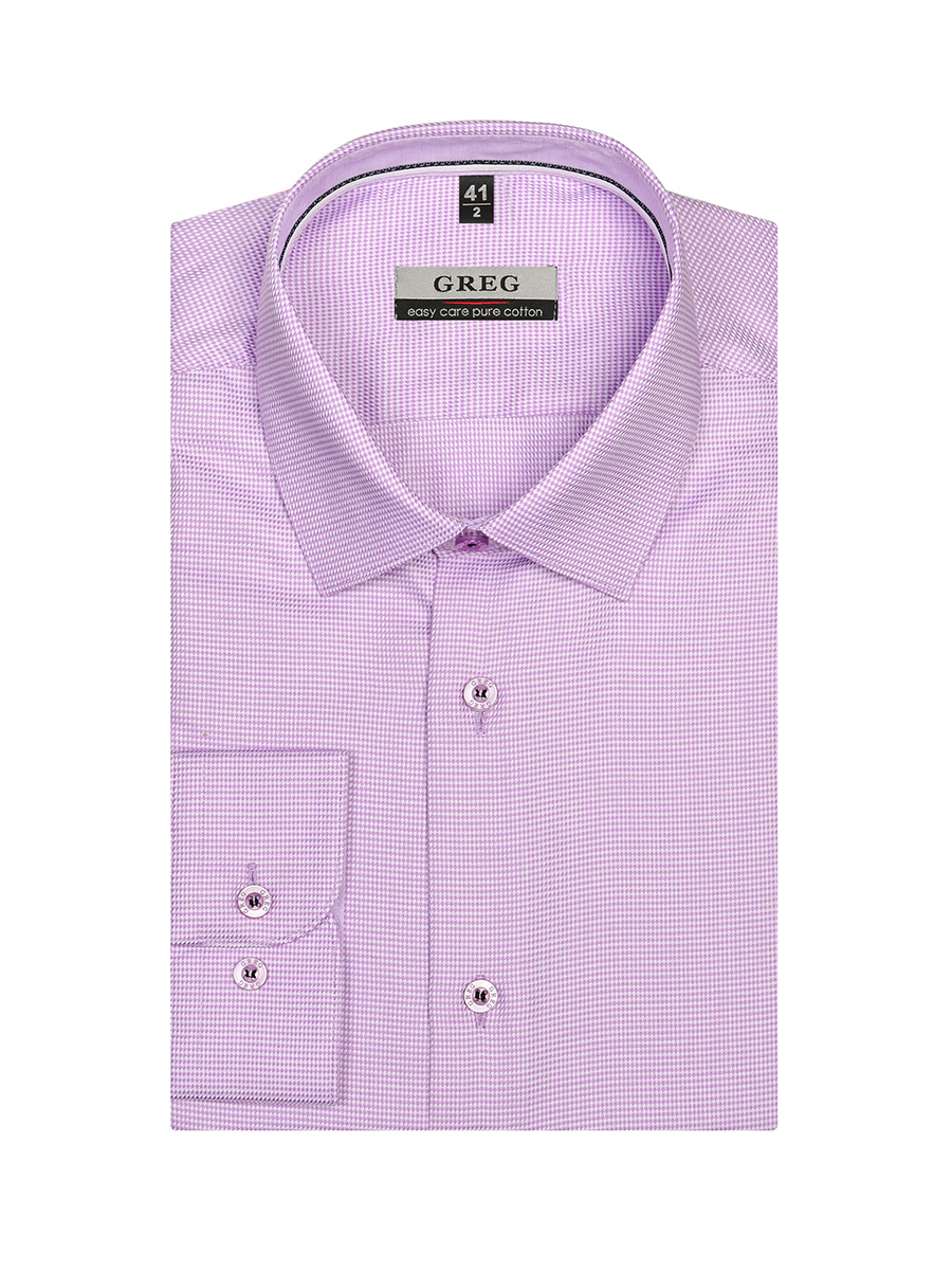 

Рубашка мужская Greg 00-00005571 фиолетовая 45, Фиолетовый, 00-00005571