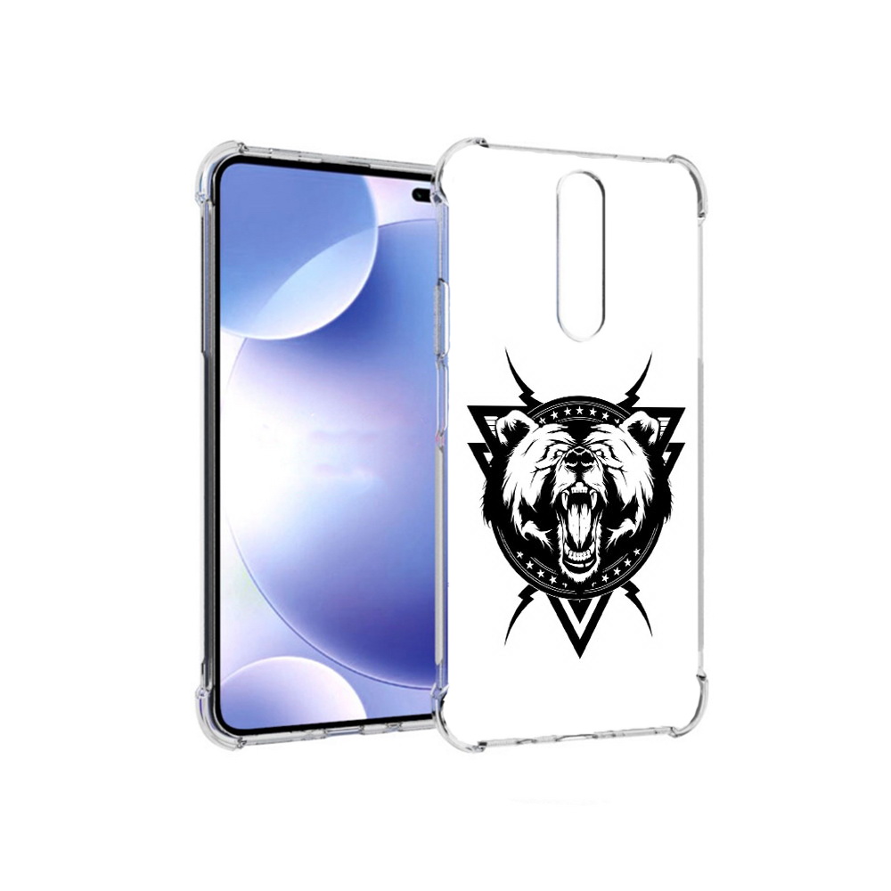 

Чехол MyPads Tocco для Xiaomi Redmi k30 медведь в треугольнике (PT226950.302.464), Прозрачный, Tocco