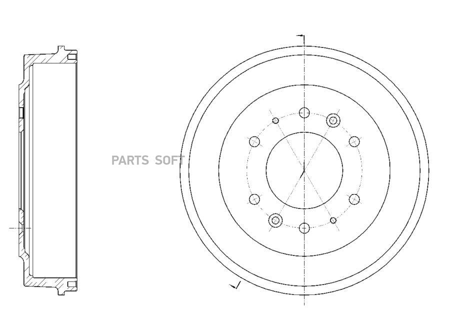 Тормозной барабан GBRAKE GD06419