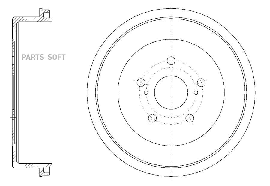 

Тормозной барабан GBRAKE GD06161