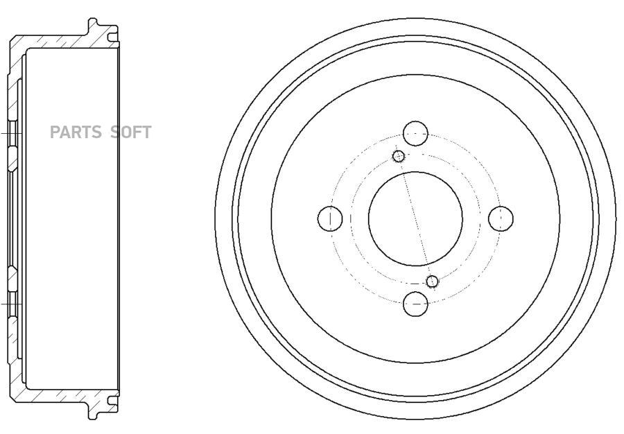 Тормозной барабан GBRAKE GD06046