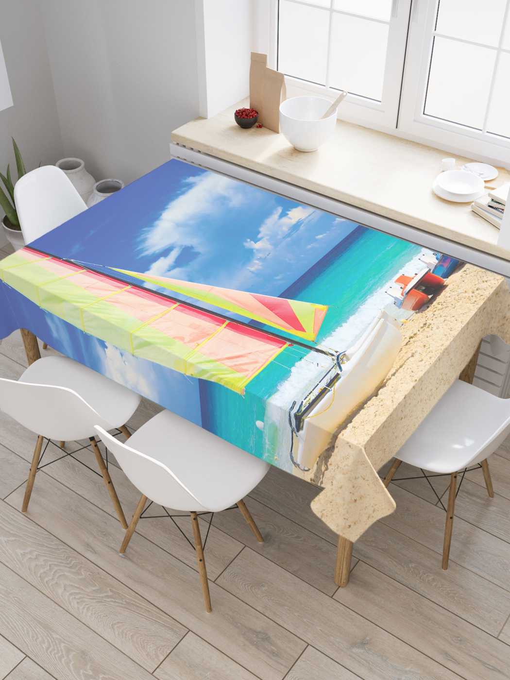 

Скатерть прямоугольная JoyArty "Морские развлечения" из сатена, 120x145 см, Голубой, Морские развлечения