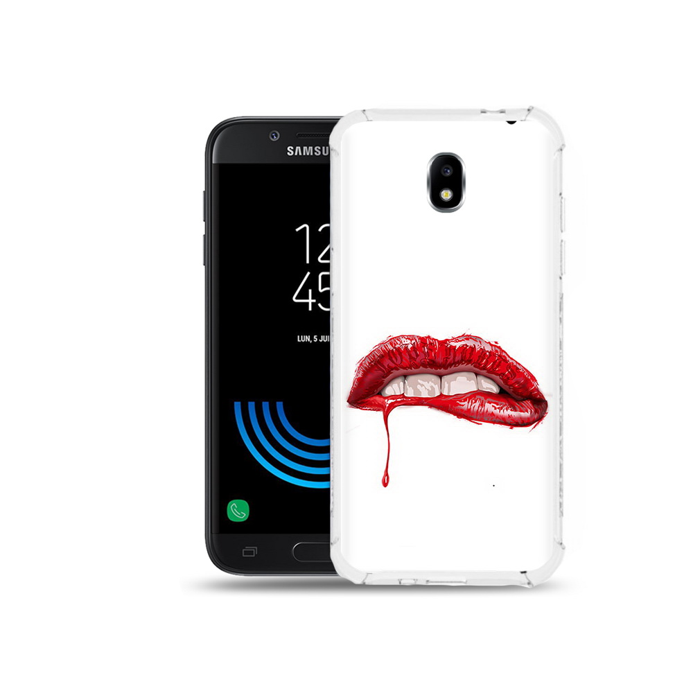 

Чехол MyPads Tocco для Samsung Galaxy J5 (2017) яркие красные губы, Прозрачный, Tocco