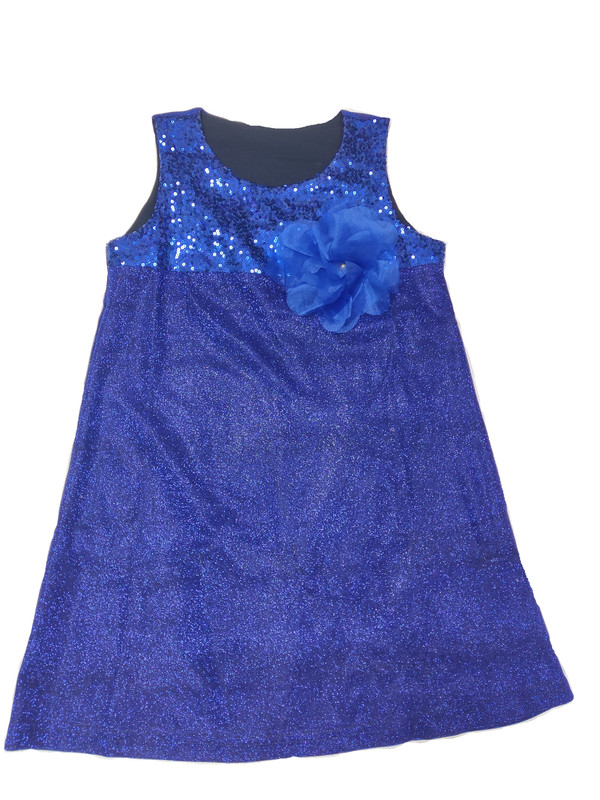 платье детское Rikamo ПН-0026, синий, 128