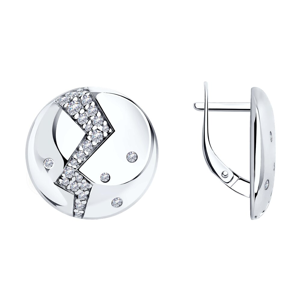 

Серьги из серебра Diamant 94-120-01465-1, фианит, 94-120-01465-1
