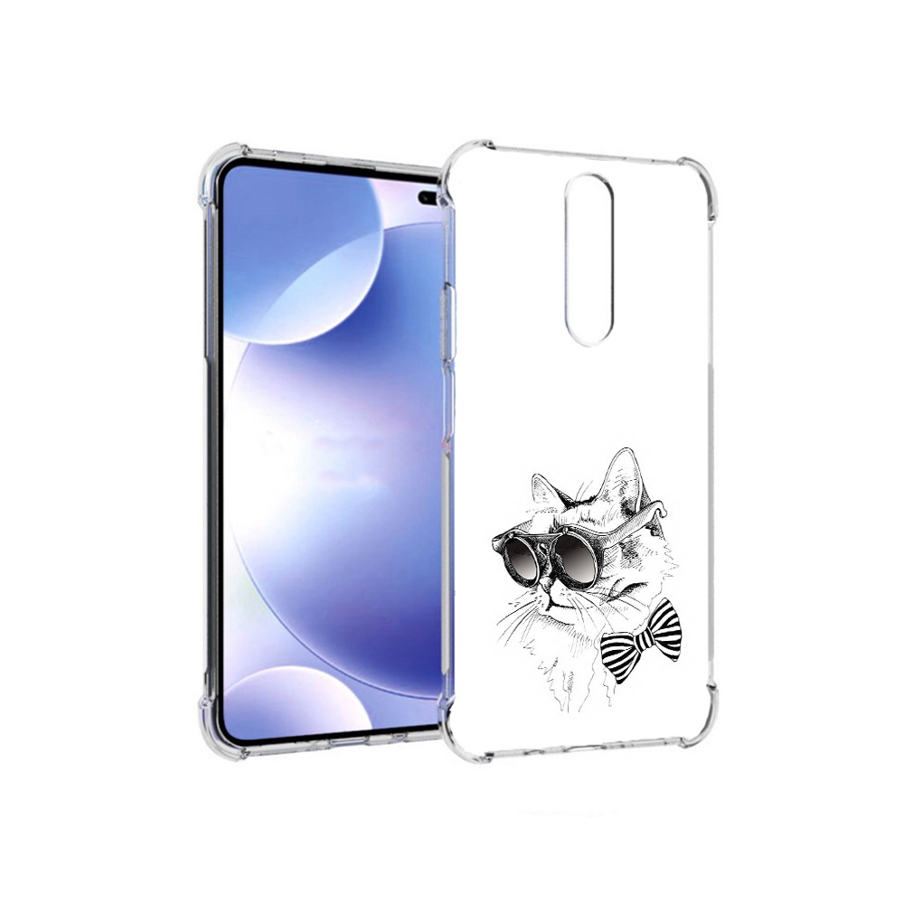 Чехол MyPads Tocco для Xiaomi Redmi k30 крутая кошка в очках (PT226950.302.421)