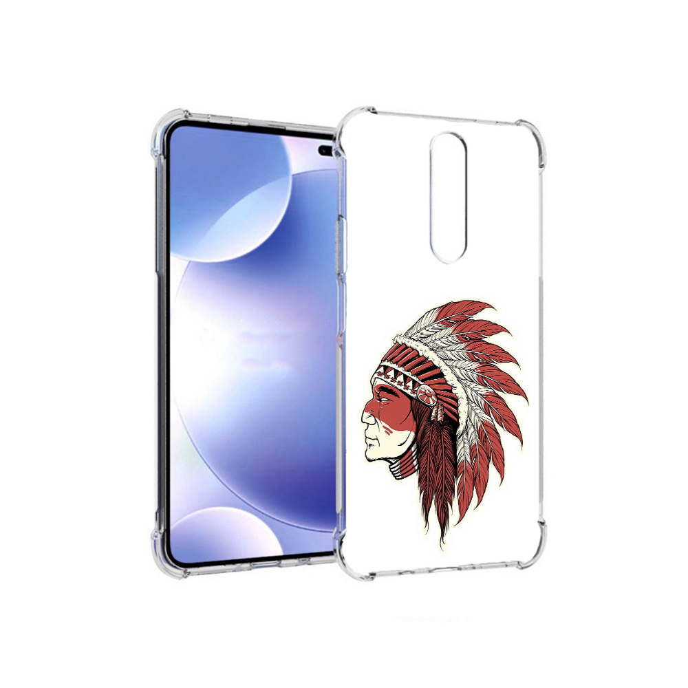

Чехол MyPads Tocco для Xiaomi Redmi k30 красный индеец (PT226950.302.411), Прозрачный, Tocco
