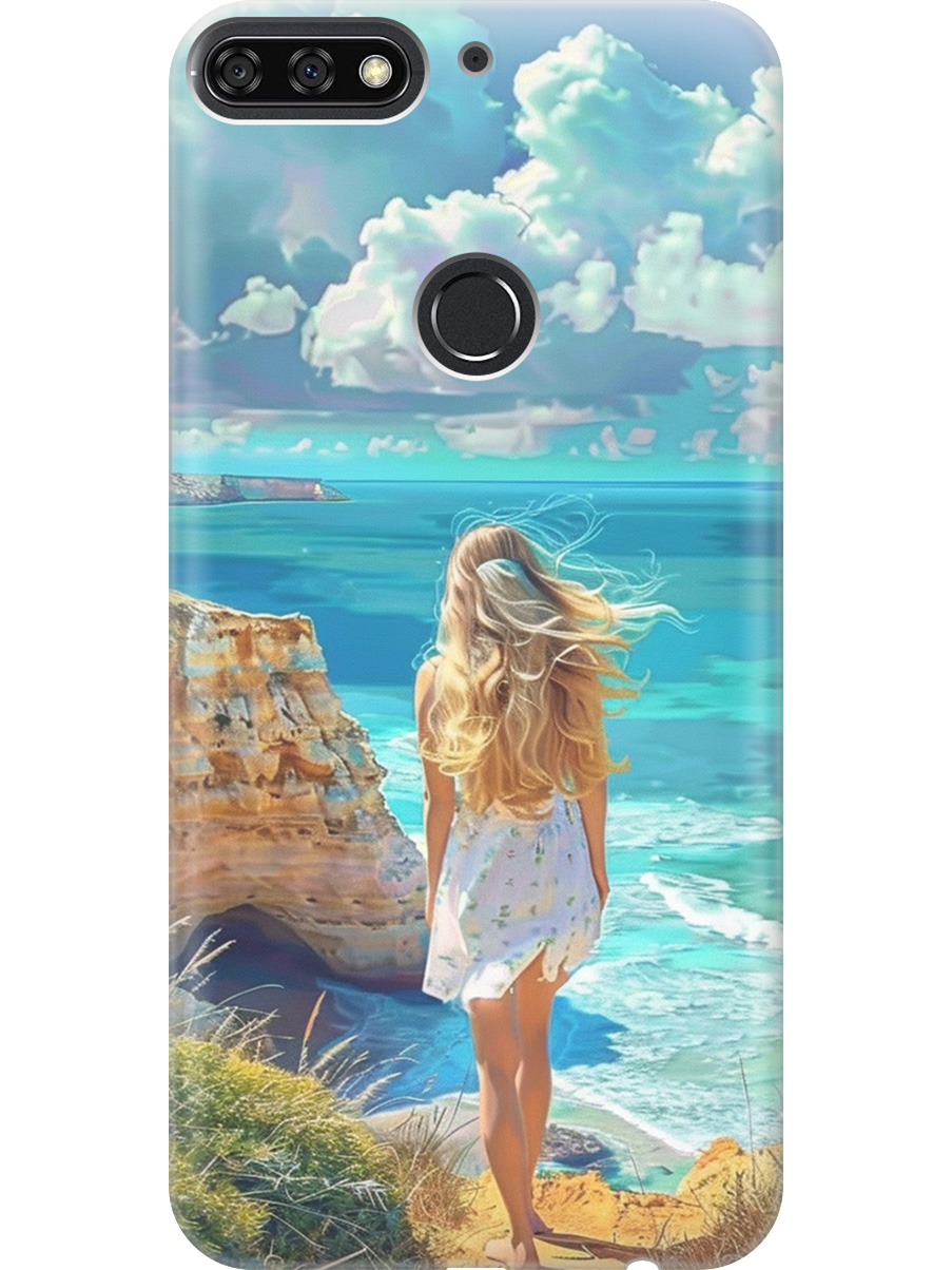 

Силиконовый чехол на Honor 7C / 7A Pro / Huawei Y6 Prime (2018) с принтом 860517, Прозрачный;белый;голубой;желтый, 717873041