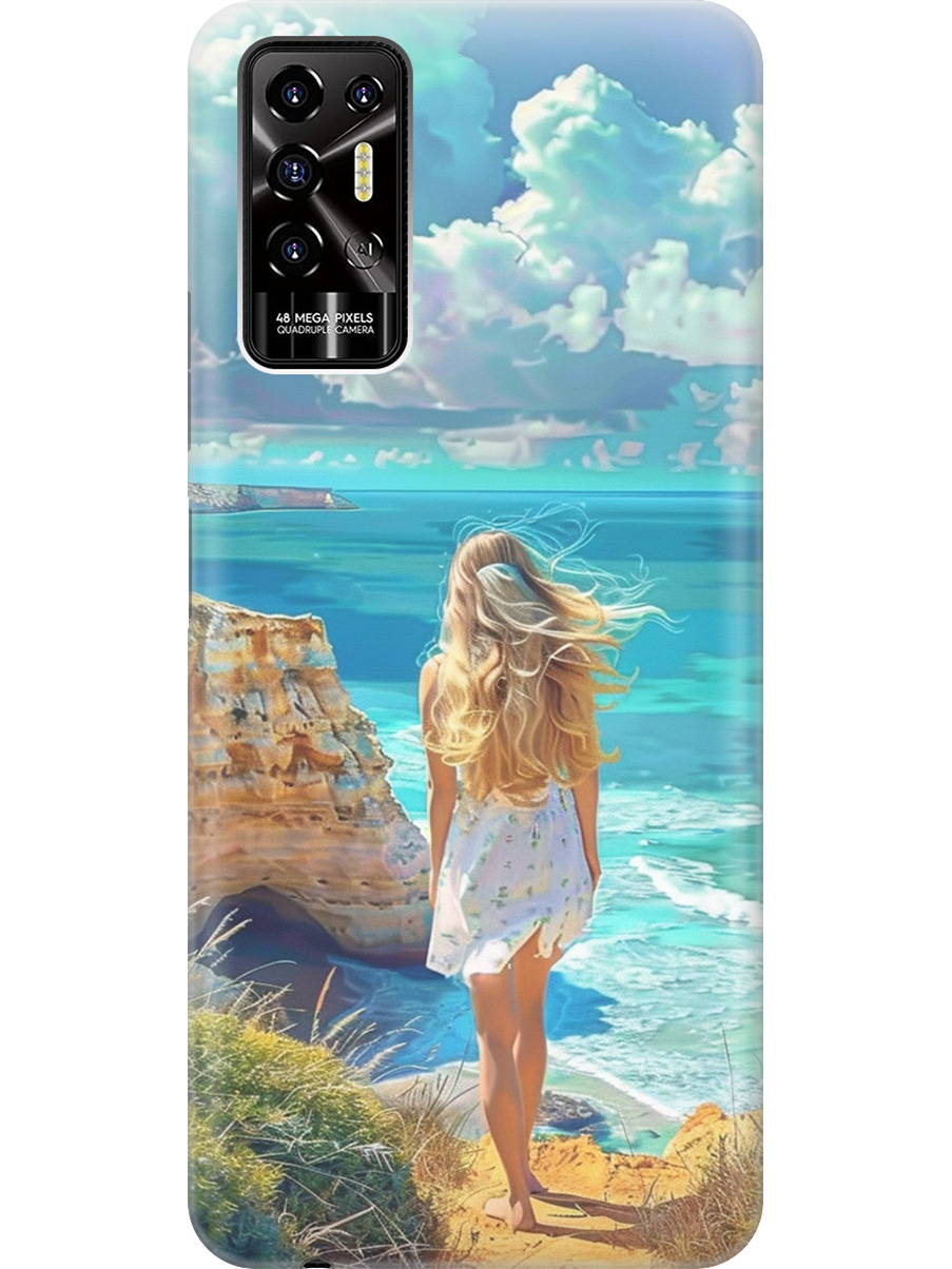 

Силиконовый чехол на Tecno Pova 2 с принтом "Безкрайнее море", Прозрачный;белый;голубой;желтый, 741736041