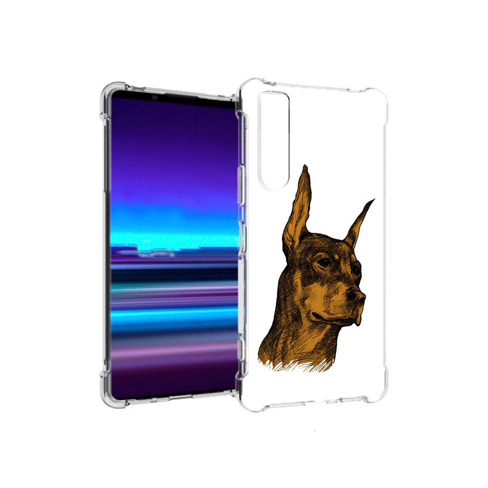 

Чехол MyPads Tocco для Sony Xperia 1 II скетч доберман (PT148152.232.605), Прозрачный, Tocco