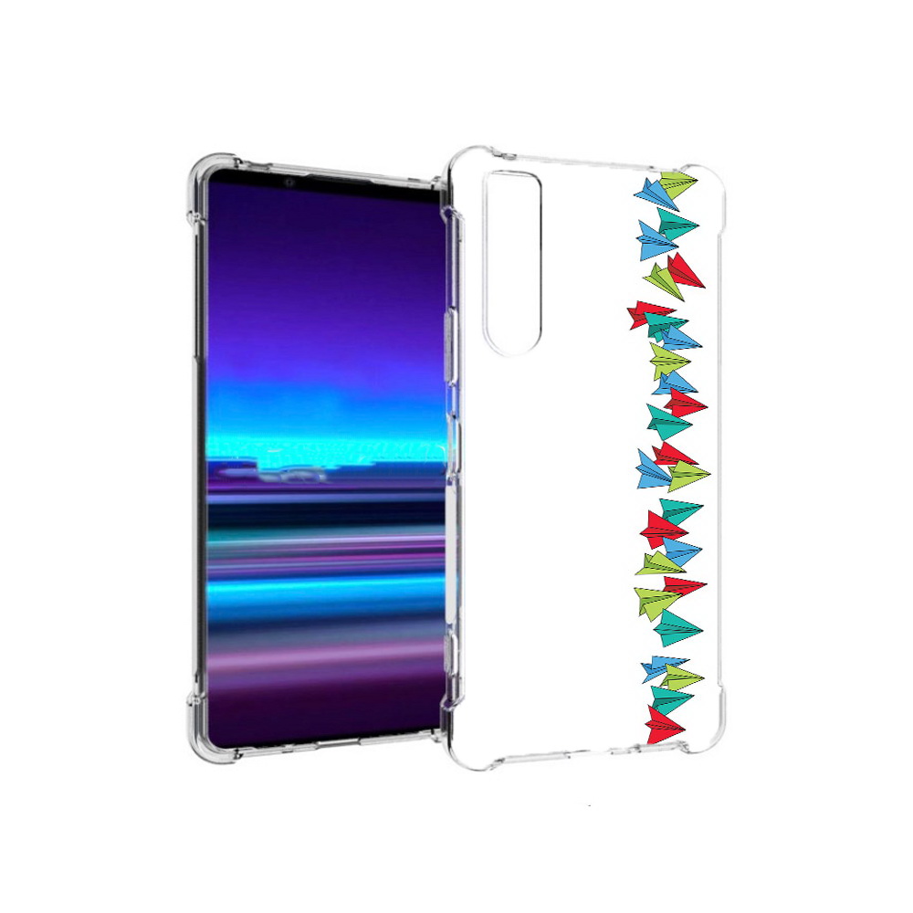 

Чехол MyPads Tocco для Sony Xperia 1 II самолетики из листочков (PT148152.232.593), Прозрачный, Tocco