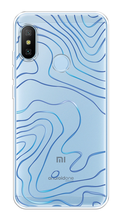 

Чехол на Xiaomi Redmi 6 Pro/6 Plus/Mi A2 Lite "Blue lines", Прозрачный;синий, 34250-1