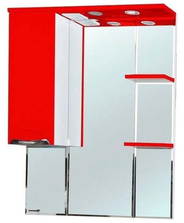 

Зеркало-шкаф Bellezza Альфа 75 L красный