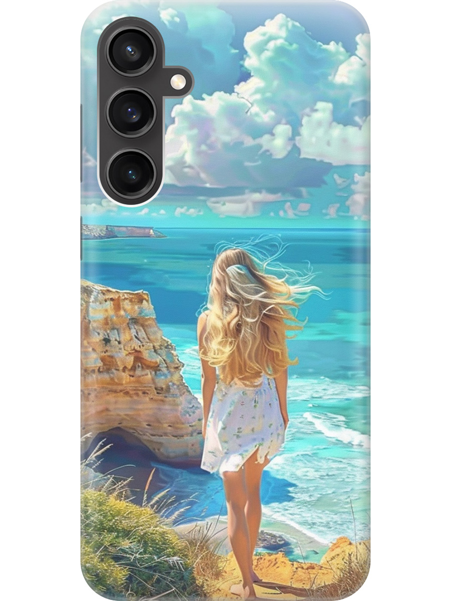 

Силиконовый чехол на Samsung Galaxy S23 FE с принтом "Безкрайнее море", Прозрачный;белый;голубой;желтый, 776581541