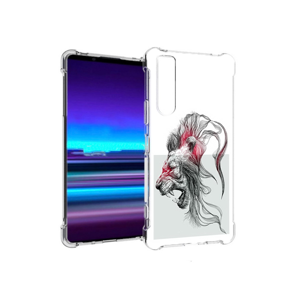 

Чехол MyPads Tocco для Sony Xperia 1 II разъяренный лев (PT148152.232.576), Прозрачный, Tocco