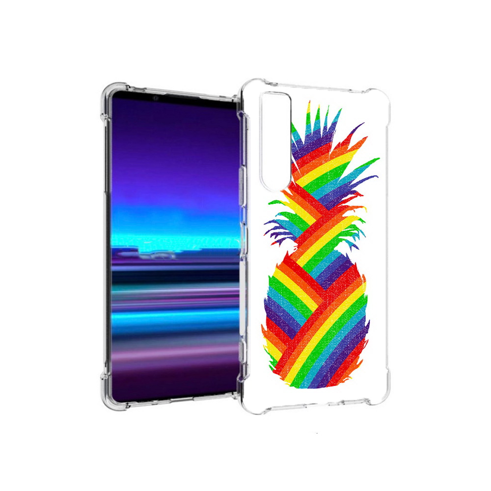 

Чехол MyPads Tocco для Sony Xperia 1 II радужный ананас (PT148152.232.566), Прозрачный, Tocco