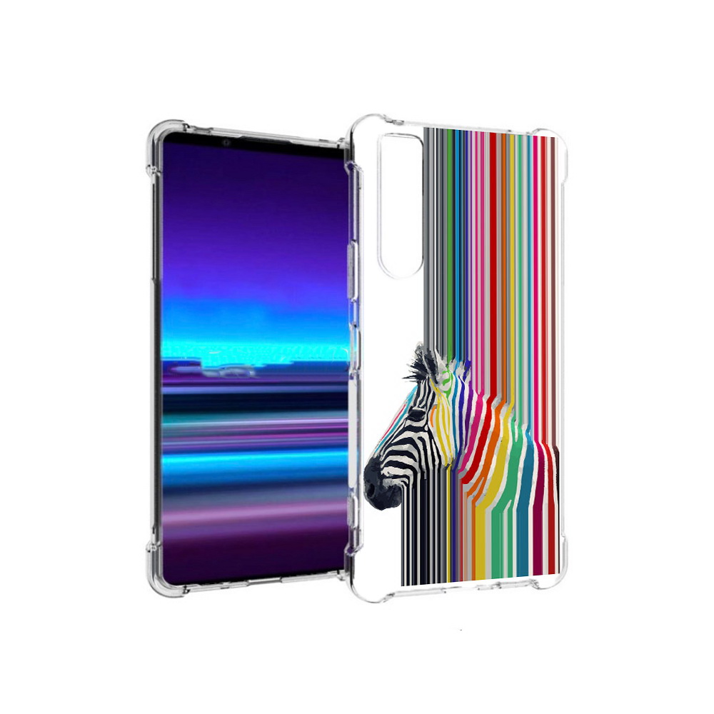 

Чехол MyPads Tocco для Sony Xperia 1 II радужная зебра (PT148152.232.565), Прозрачный, Tocco