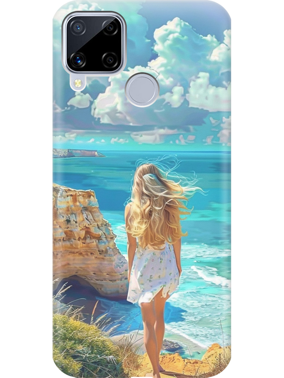 

Силиконовый чехол на realme C15 / C25 с принтом "Безкрайнее море", Прозрачный;белый;голубой;желтый, 726149841