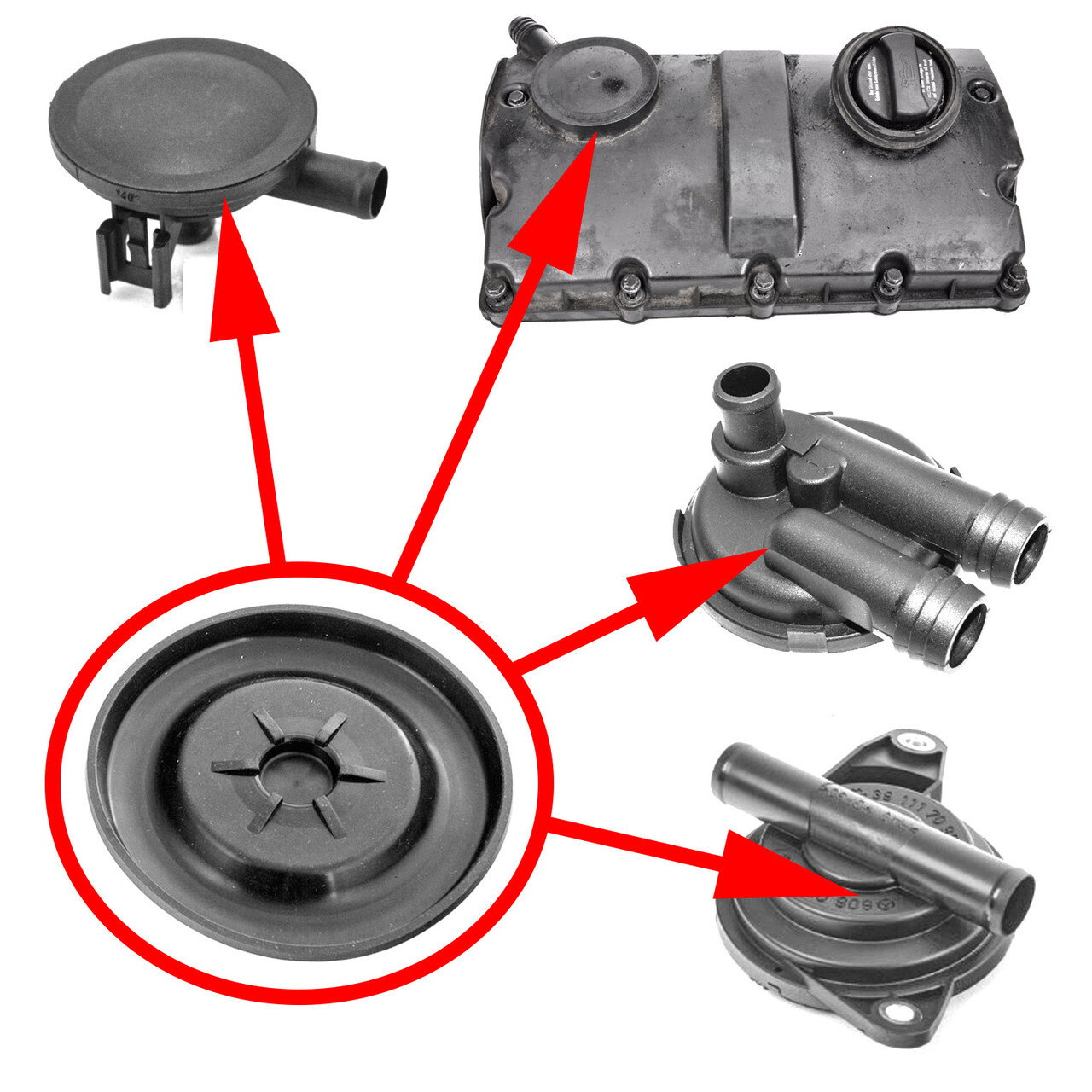 Мембрана КВКГ Repairkit VAG 038103469AA, Mercedes 6060100091, Opel 24414343