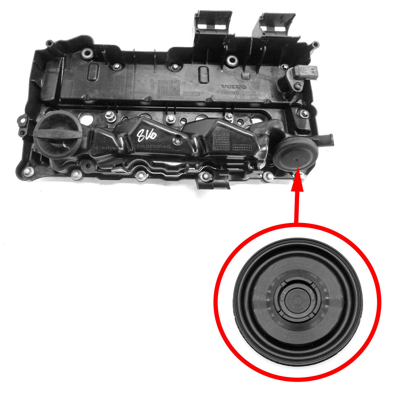 Мембрана клапанной крышки Repairkit Volvo 2.0L 31401505, 31430348, 31461860, 31670228