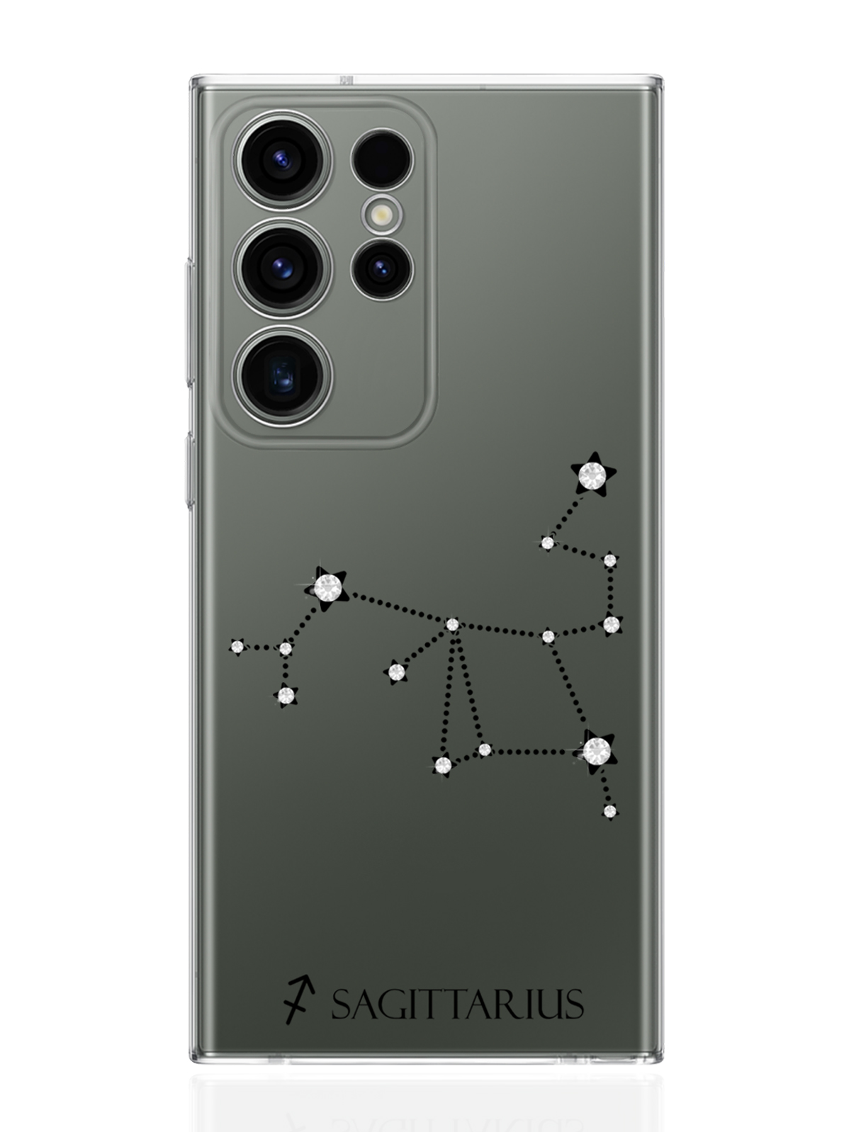

Чехол MustHaveCase для Samsung Galaxy S23 Ultra с кристаллами Lux Стрелец прозрачный