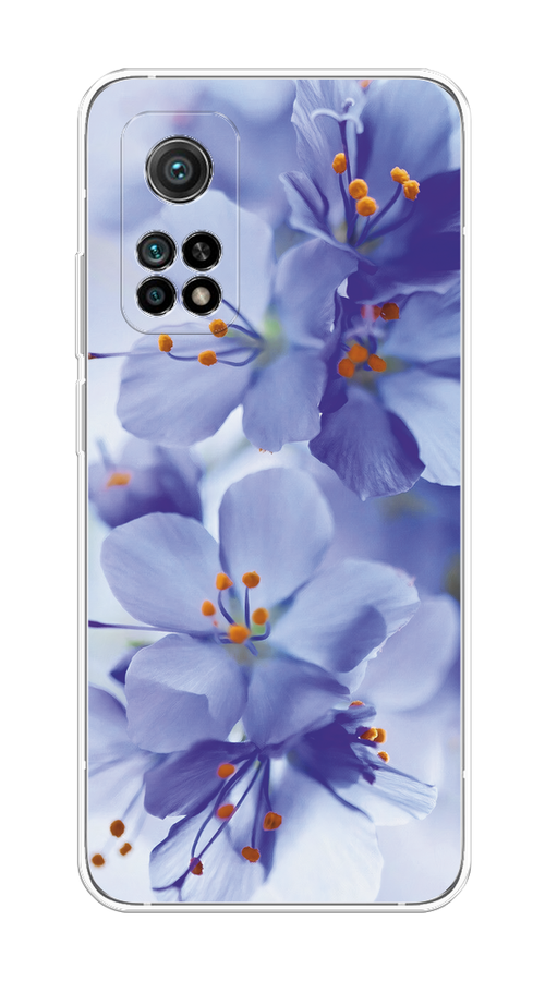 

Чехол на Xiaomi Mi 10T/Mi 10T Pro "Фиолетовые цветки", Фиолетовый;синий, 37750-1