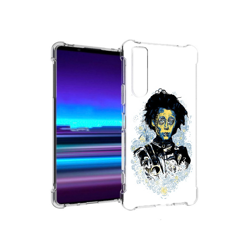 

Чехол MyPads Tocco для Sony Xperia 1 II парень черно-белый абстракция (PT148152.232.535), Прозрачный, Tocco
