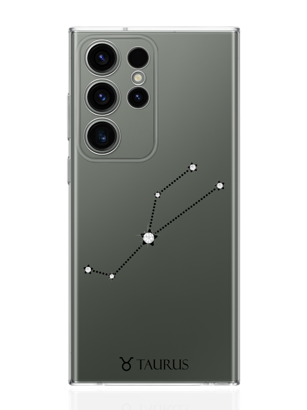

Чехол MustHaveCase для Samsung Galaxy S23 Ultra с кристаллами Lux Телец Taurus прозрачный
