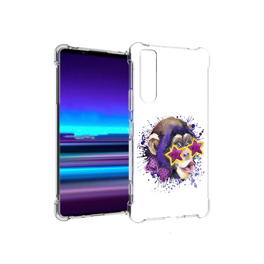 

Чехол MyPads Tocco для Sony Xperia 1 II обезьяна в очках (PT148152.232.524), Прозрачный, Tocco