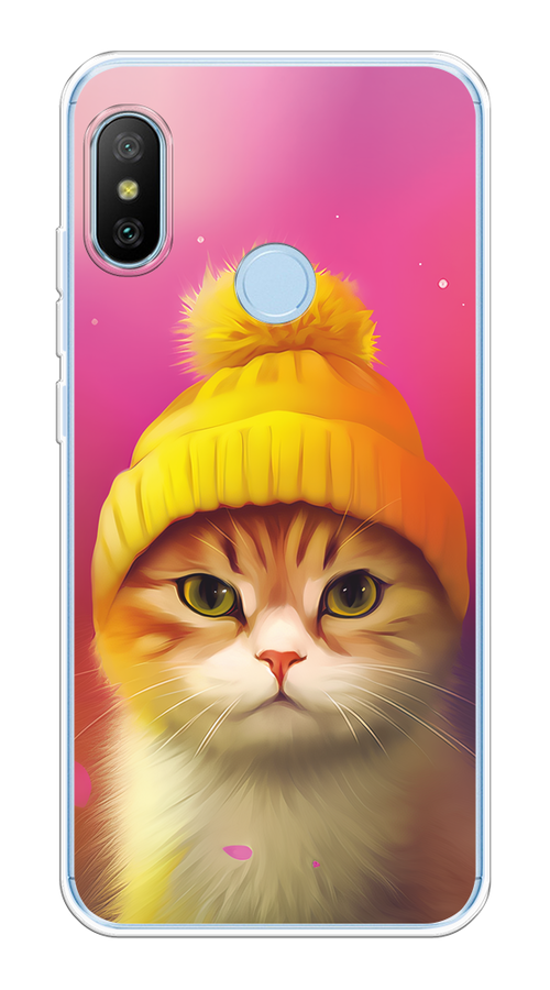 

Чехол на Xiaomi Redmi 6 Pro/6 Plus/Mi A2 Lite "Котик в шапочке", Розовый;желтый;бежевый, 34250-1