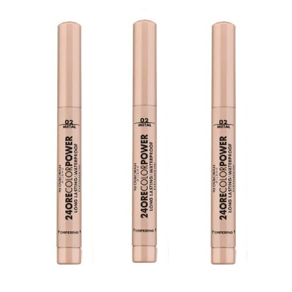 

Тени-карандаш для век Deborah Milano 24Ore Color Power Eyeshadow тон 02 1.4 г 3 шт, стойкие