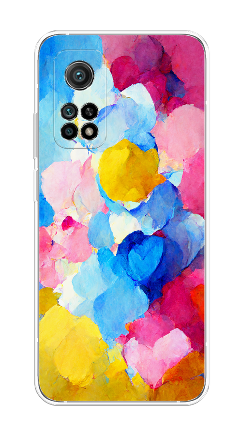 

Чехол на Xiaomi Mi 10T/Mi 10T Pro "Яркие пятна", Синий;голубой;желтый;розовый, 37750-1