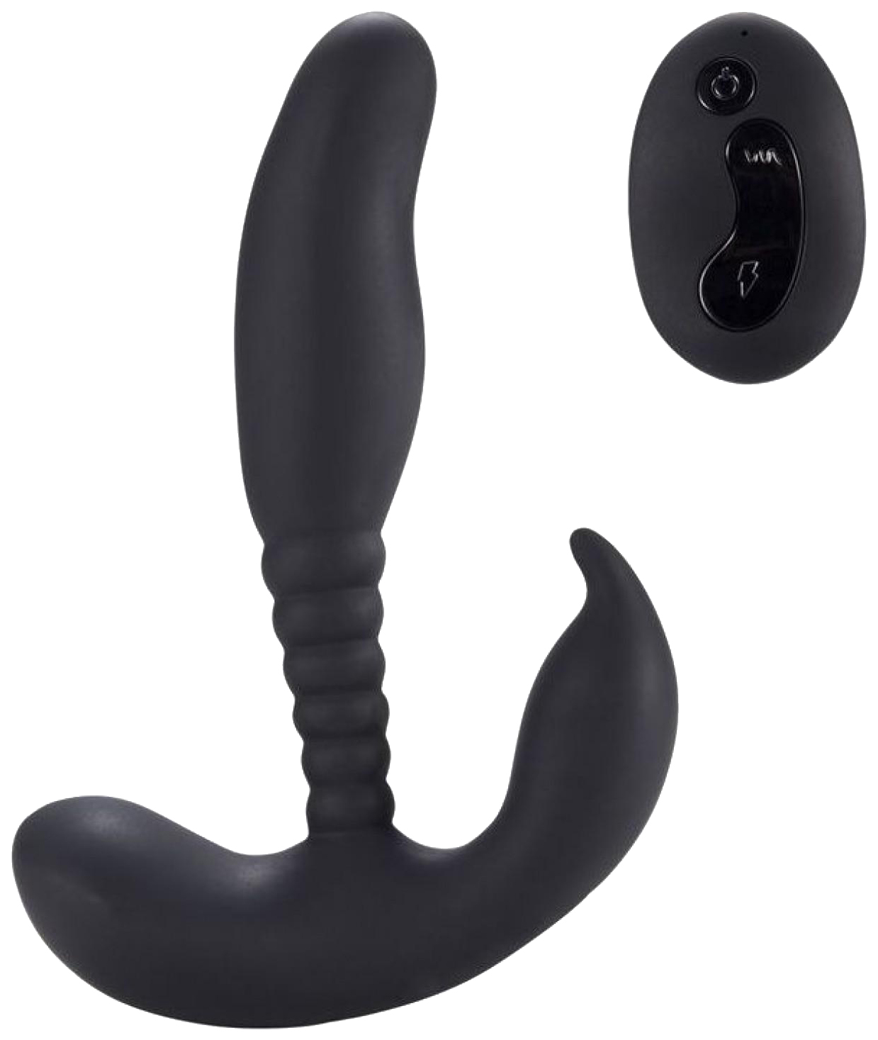 фото Черный стимулятор простаты remote control anal pleasure vibrating 13,5 см howells