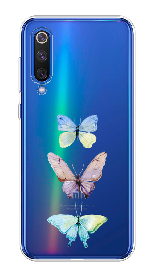 

Чехол на Xiaomi Mi9 SE "Акварельные бабочки", Бирюзовый;розовый, 35250-1