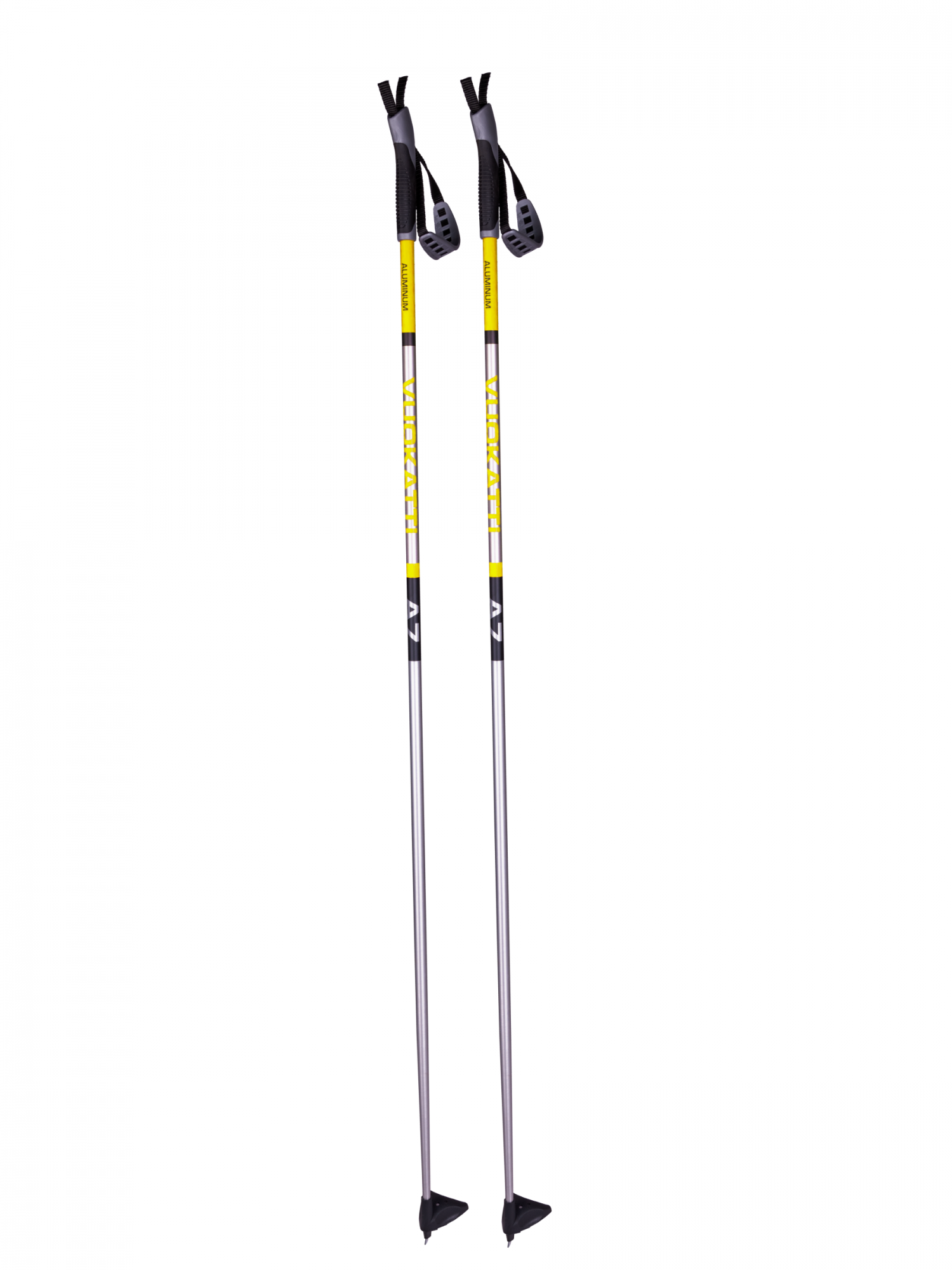 

Палки лыжные беговые VUOKATTI 165 см Black Yellow ALU, Черный;желтый