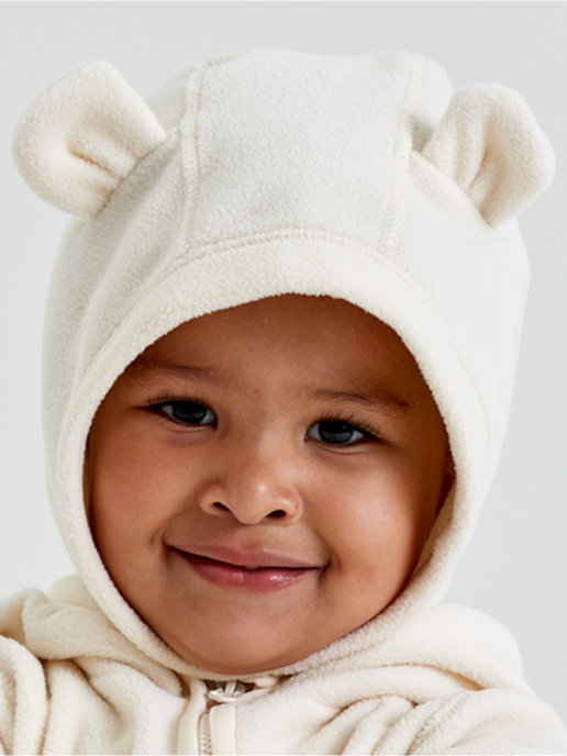 Шапочка-шлем Happy Baby шапка детская флисовая milky, р.80-86, 89019-м(80-86)