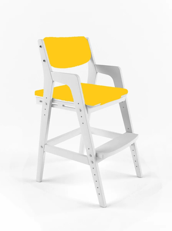 фото Детский растущий стул вуди с подушками, цвет белый/желтый pvd0017 38 попугаев