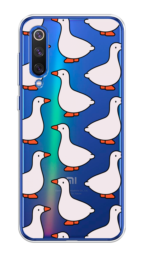 

Чехол на Xiaomi Mi9 SE "Гуси", Прозрачный;белый;оранжевый, 35250-1