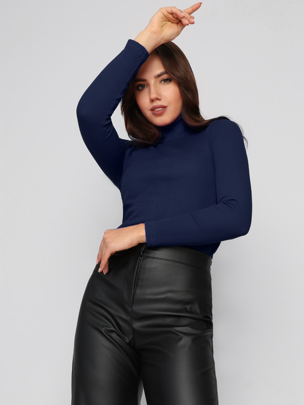

Водолазка женская Fashion Margo ВЛ 0005 синяя 58 RU, Синий, ВЛ 0005