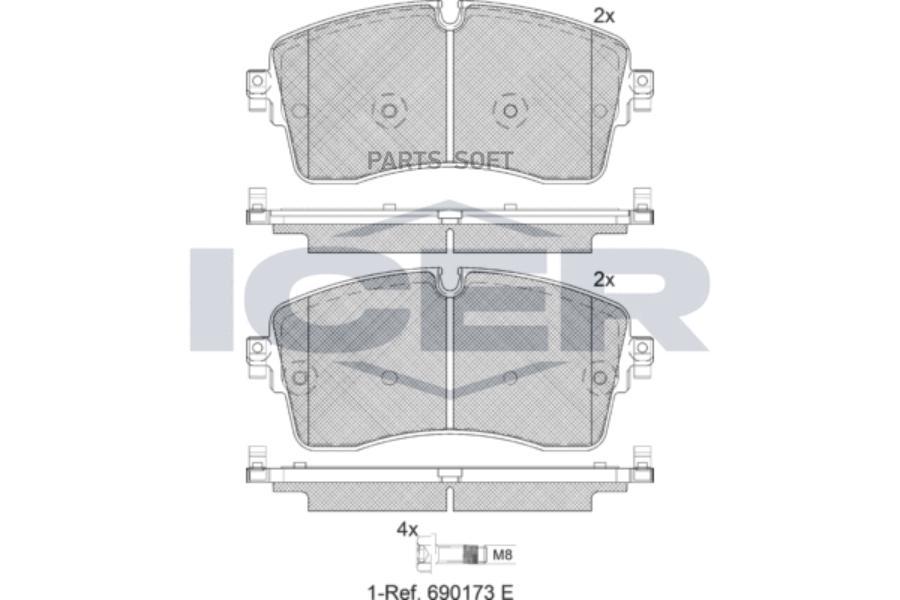 

Колодки дисковые задние \ Land Rover Discovery Sport 2.0/2.2i/D 14> 182335