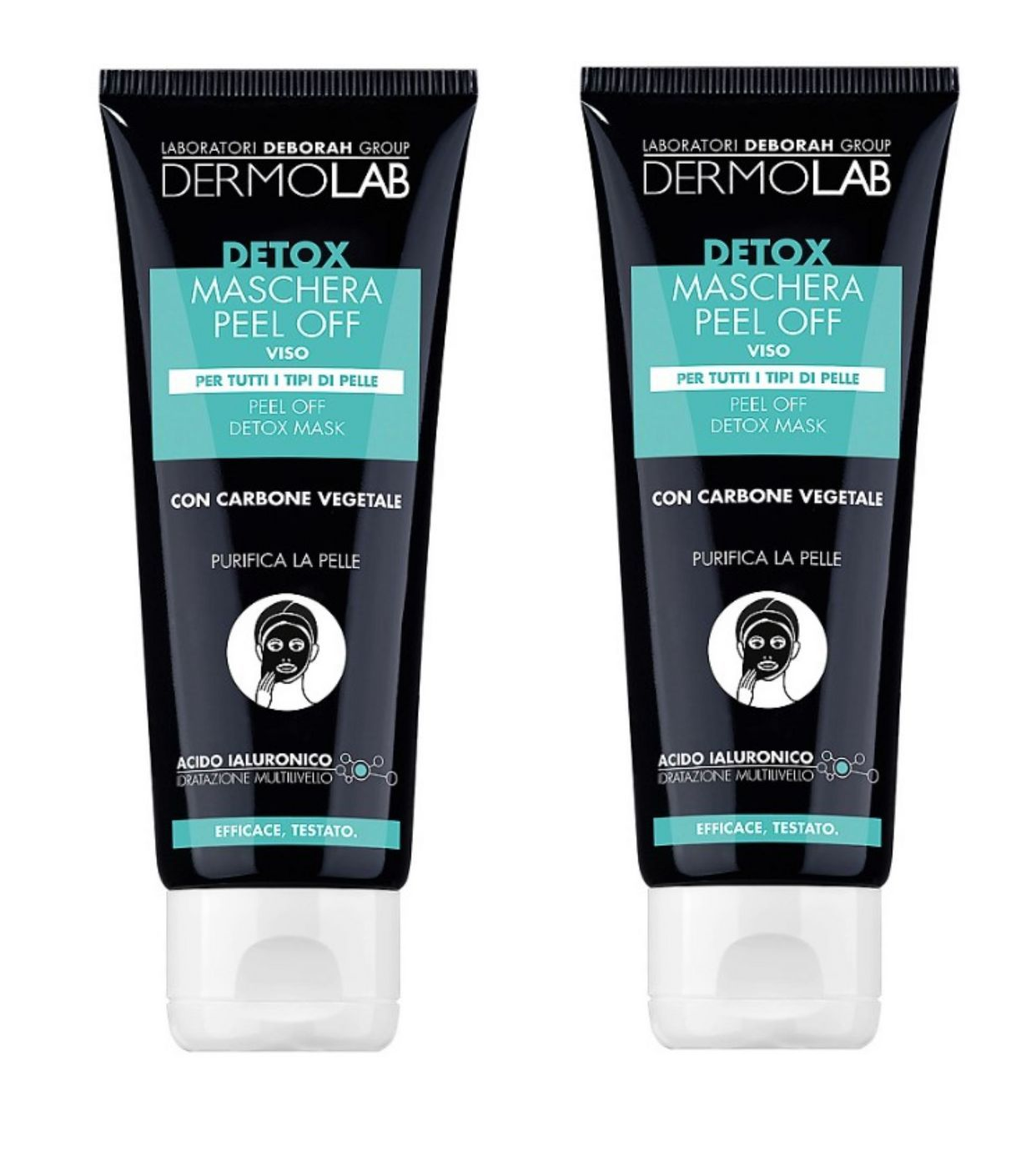 Маска-пленка для лица DermoLab отшелушивающая Peel off Detox mask 75 мл 2 шт